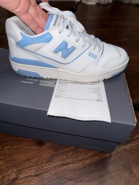 New Balance 550 UNC White Dusk Blue Womens